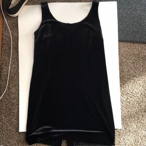Black velvet dress